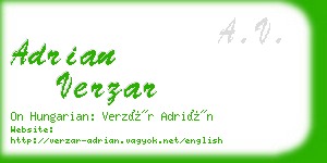 adrian verzar business card